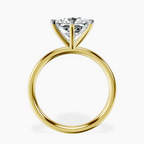 10kt Yellow Gold Six Prong Solitaire 2mm Lab Diamond Ring side right image one