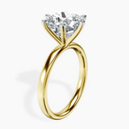 14kt Yellow Gold Six Prong Solitaire 2mm Lab Diamond Ring standing product image one
