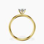 10kt Yellow Gold Six Prong Solitaire 2mm Lab Diamond Ring side right image one