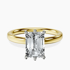 9ct Yellow Gold Six Prong Solitaire 2mm Lab Diamond Ring front image