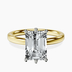 18kt Yellow Gold Six Prong Solitaire 2mm Lab Diamond Ring front image
