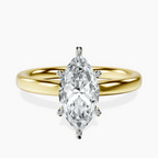 14kt Yellow Gold Six Prong Solitaire 2mm Lab Diamond Ring front image