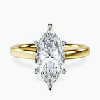 9ct Yellow Gold Six Prong Solitaire 2mm Lab Diamond Ring front image