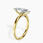 9ct Yellow Gold Six Prong Solitaire 2mm Lab Diamond Ring standing product image one