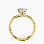 9ct Yellow Gold Six Prong Solitaire 2mm Lab Diamond Ring side right image one
