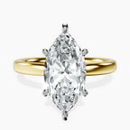 18kt Yellow Gold Six Prong Solitaire 2mm Lab Diamond Ring front image