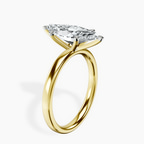 18kt Yellow Gold Six Prong Solitaire 2mm Lab Diamond Ring standing product image one