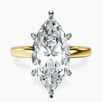 18kt Yellow Gold Six Prong Solitaire 2mm Lab Diamond Ring front image