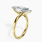 18kt Yellow Gold Six Prong Solitaire 2mm Lab Diamond Ring standing product image one