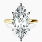 14kt Yellow Gold Six Prong Solitaire 2mm Lab Diamond Ring front image
