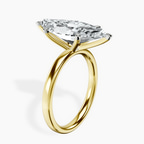 14kt Yellow Gold Six Prong Solitaire 2mm Lab Diamond Ring standing product image one