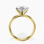 14kt Yellow Gold Six Prong Solitaire 2mm Lab Diamond Ring side right image one
