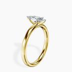 14kt Yellow Gold Six Prong Solitaire 2mm Lab Diamond Ring standing product image one