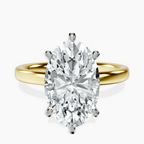10kt Yellow Gold Six Prong Solitaire 2mm Lab Diamond Ring front image