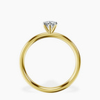 14kt Yellow Gold Six Prong Solitaire 2mm Lab Diamond Ring side right image one