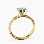 10kt Yellow Gold Six Prong Solitaire 2mm Lab Diamond Ring side right image one