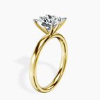 9ct Yellow Gold Six Prong Solitaire 2mm Lab Diamond Ring standing product image one
