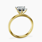9ct Yellow Gold Six Prong Solitaire 2mm Lab Diamond Ring side right image one