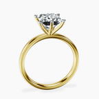 18kt Yellow Gold Six Prong Solitaire 2mm Lab Diamond Ring side right image one