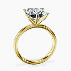 14kt Yellow Gold Six Prong Solitaire 2mm Lab Diamond Ring side right image one