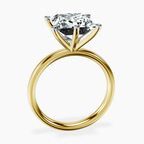 14kt Yellow Gold Six Prong Solitaire 2mm Lab Diamond Ring side right image one