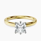 10kt Yellow Gold Six Prong Solitaire 2mm Lab Diamond Ring front image