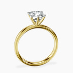 9ct Yellow Gold Six Prong Solitaire 2mm Lab Diamond Ring side right image one