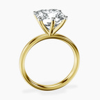 14kt Yellow Gold Six Prong Solitaire 2mm Lab Diamond Ring side right image one