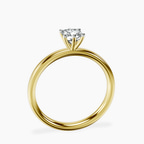 10kt Yellow Gold Six Prong Solitaire 2mm Lab Diamond Ring side right image one