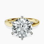 14kt Yellow Gold Six Prong Solitaire 2mm Lab Diamond Ring front image