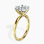 14kt Yellow Gold Six Prong Solitaire 2mm Lab Diamond Ring standing product image one