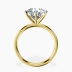 14kt Yellow Gold Six Prong Solitaire 2mm Lab Diamond Ring side right image one