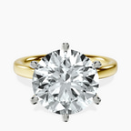 14kt Yellow Gold Six Prong Solitaire 2mm Lab Diamond Ring front image