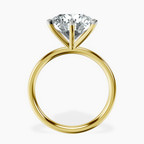 14kt Yellow Gold Six Prong Solitaire 2mm Lab Diamond Ring side right image one