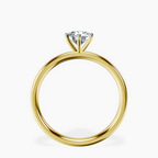 10kt Yellow Gold Six Prong Solitaire 2mm Lab Diamond Ring side right image one