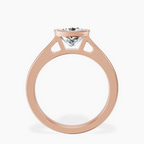 14ct Rose Gold Bezel Set Solitaire Lab Diamond Ring side right image one