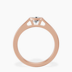 18kt Rose Gold Bezel Set Solitaire Lab Diamond Ring side right image one