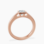 18kt Rose Gold Bezel Set Solitaire Lab Diamond Ring side right image one