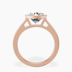 2.82 ct. round Bezel Solitaire Ring in 18kt rose gold side right image one