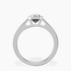 Platinum Bezel Set Solitaire Lab Diamond Ring side right image one