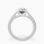 Platinum Bezel Set Solitaire Lab Diamond Ring side right image one