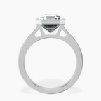 Platinum Bezel Set Solitaire Lab Diamond Ring side right image one