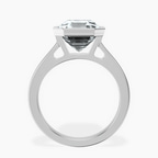 Platinum Bezel Set Solitaire Lab Diamond Ring side right image one