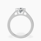 Platinum Bezel Set Solitaire Lab Diamond Ring side right image one