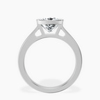 Platinum Bezel Set Solitaire Lab Diamond Ring side right image one