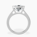 Platinum Bezel Set Solitaire Lab Diamond Ring side right image one