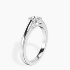 Platinum Bezel Set Solitaire Lab Diamond Ring standing product image one
