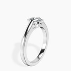 Platinum Bezel Set Solitaire Lab Diamond Ring standing product image one