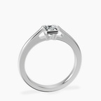 Platinum Bezel Set Solitaire Lab Diamond Ring side right image one