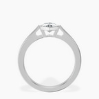 Platinum Bezel Set Solitaire Lab Diamond Ring side right image one